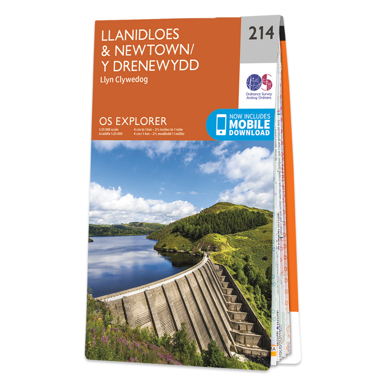 OS Explorer Map  214 Llanidloes and Newtown
