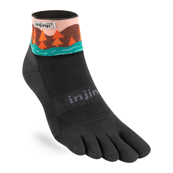 Injinji Trail Socks Midweight Coolmax Mini Crew Toe Socks
