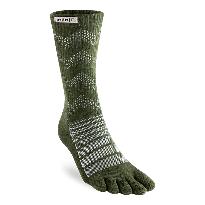 Injinji Outdoor Midweight Merino Wool Crew Toe Socks