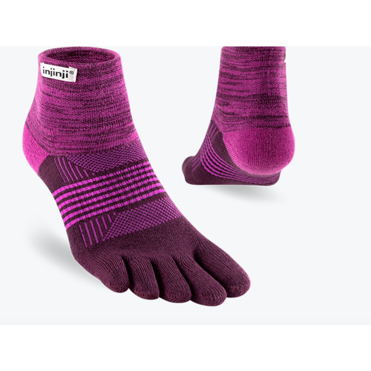 Injinji Womens Trail Medium Weight Mini Crew Toe Socks