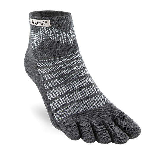 Injinji Outdoor Midweight Merino Wool Mini Crew Toe Socks