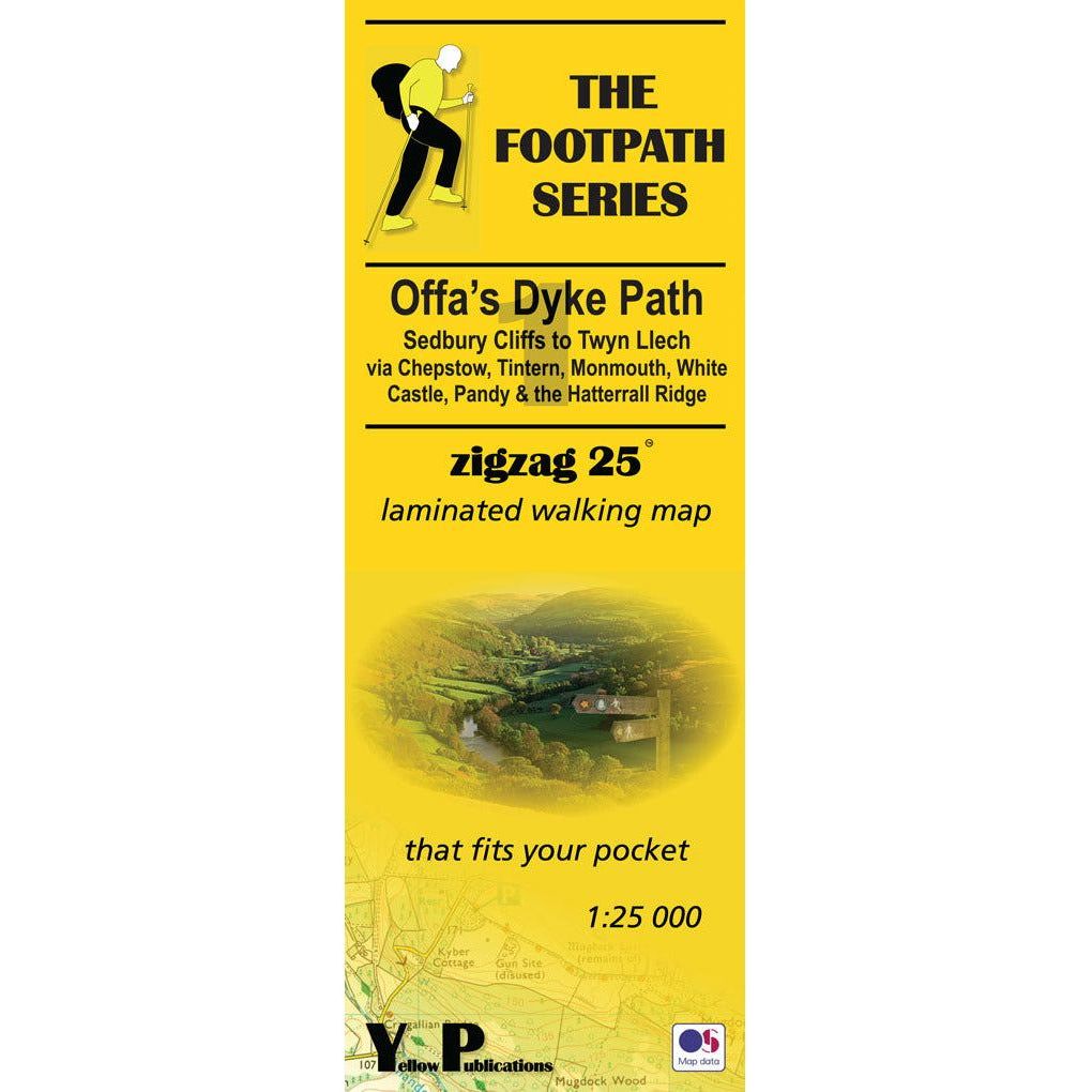 Yellow Publications Offas Dyke Path 1 Sedbury Cliffs Zigzag Map